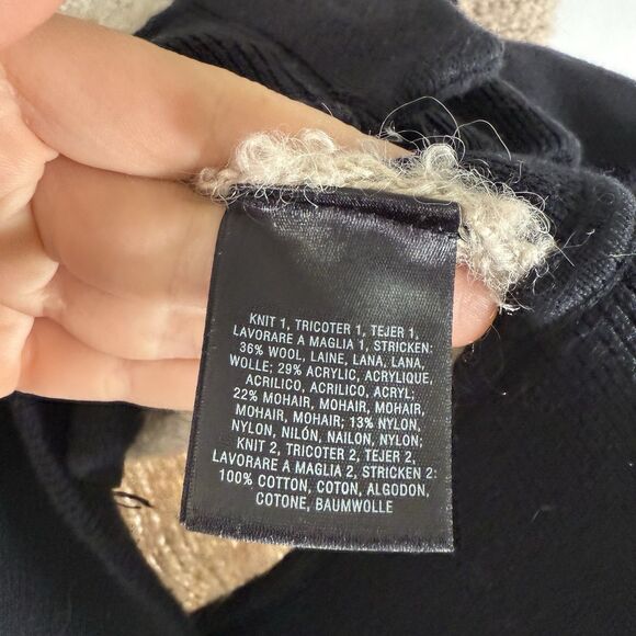 Sparrow Anthropologie Sweater Women's Medium Beige Knit Wool Mohair Full Zip - Picture 7 of 11